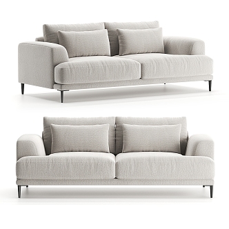 Modern Double Sofa Simple Sofa 3d model