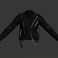 Fashionable Black Leather Jacket With Zipper And Button Details For Daily Use
