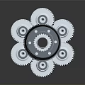 Precision Mechanical Gear Assembly With Interlocking Gears Bearings And Metal Shafts For Industrial Use