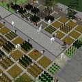 Garden Landscape Design With Neatly Arranged Planted Beds Green Plants And Stone Pathways