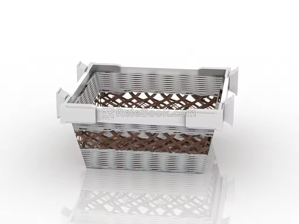 Modern embedded pull basket 3d model