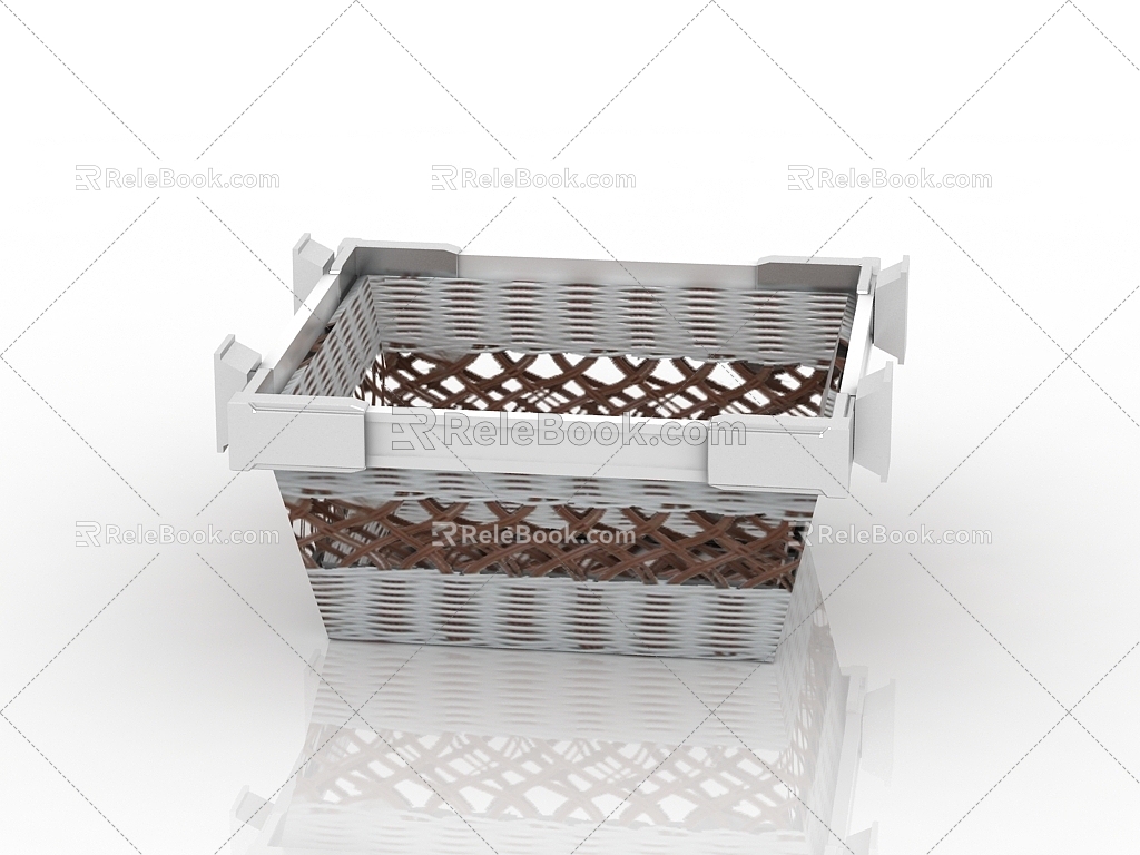 Modern embedded pull basket 3d model