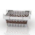 Modern embedded pull basket 3d model