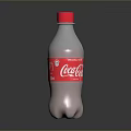 Clear Plastic Beverage Bottle With Red Cap And Red Label Design