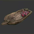 Fresh Red Radishes Arranged Neatly on a Natural Wooden Tray