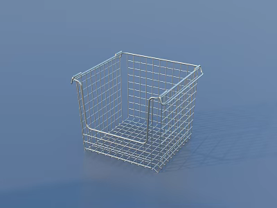 Sturdy Metal Wire Storage Basket For Home Organizing And Kitchen Use 3d model