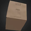Freshly Baked Cheesy Pizza in Open Cardboard Box with Golden Crust