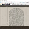 White Classic Bedroom Accent Wall With Ornate Carvings Floral Wallpaper And Symmetrical Paneling