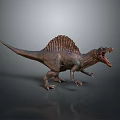 Realistic Spinosaurus Dinosaur Character With Open Mouth And Sailback Structure In 3D Render 3d model