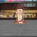 Nanchang Happy New Year Photo Check In Spot With Red Decorations Fireworks And Lights