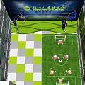 Five a Side Football Field With Green Lawn Goals And Active Players Recreational Scene