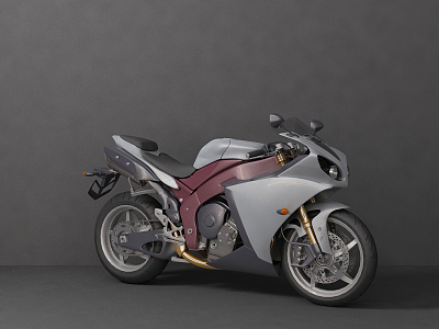 Modern Motorcycle 3d model