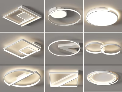Modern Ceiling Lights With Various Stylish Designs 3d model