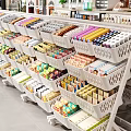 Sturdy Multi tier Retail Storage Shelving Displaying Organized Packaged Goods In Store 3d model