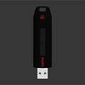 SanDisk Black USB Flash Drive With High Speed Data Transfer And Portable Design 3d model