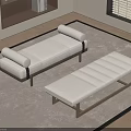 Elegant Modern Bedroom Benches With White Upholstery And Wooden Frame