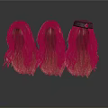 Three Blonde Wavy Curly Hair Wigs One With Black Cap And Red Emblem