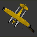 Yellow Spacecraft Model With Wooden Tools For Space Exploration