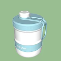 White And Light Blue Thermos Flask With Handle BRAND Design