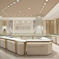 Modern Elegant Jewelry Store Interior With Luxurious Display Cases And Bright Lighting