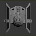 Detailed TIE Fighter 3D Model With Metallic Structure And Spherical Cockpit