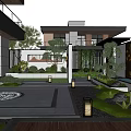 New Chinese Courtyard Landscape 3d model