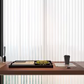 Modern Kitchen Countertop Decorative Ornament Set With Tray Green Plant And Cup