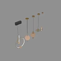 Modern Pendant Lights With Geometric Shapes Glass Balls And Metal Frames For Interior Design