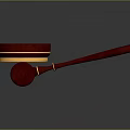 Red Wheeled Hardware Tool With Gold Accents Round Top Handle And Wheels