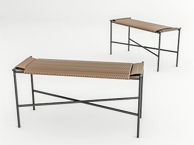 Modern Bench Rattan Bench 3d model