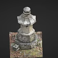 Traditional Stone Lantern Garden Furniture With Carved Details And Solid Base