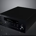 Yamaha Black Digital AV Receiver With Control Knobs And Display Screen