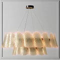 Elegant Modern Glass Chandelier With Layered Petal Design For Interior Decor