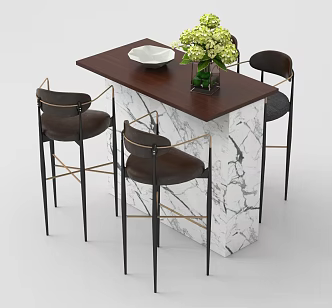 Modern Bar Chair 3d model