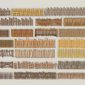 Various Styles of Decorative Garden Fence With Wooden Bamboo and Woven Designs