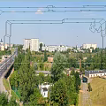 Blue Event Archway With Jet Graphics And Extraordinary Experience Over Cityscape Greenery