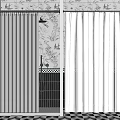 White Pleated Shower Curtains For Bathroom Decor And Shower Area Design