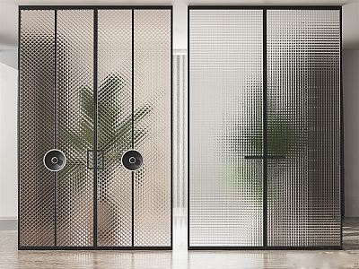 Modern sliding door 3d model