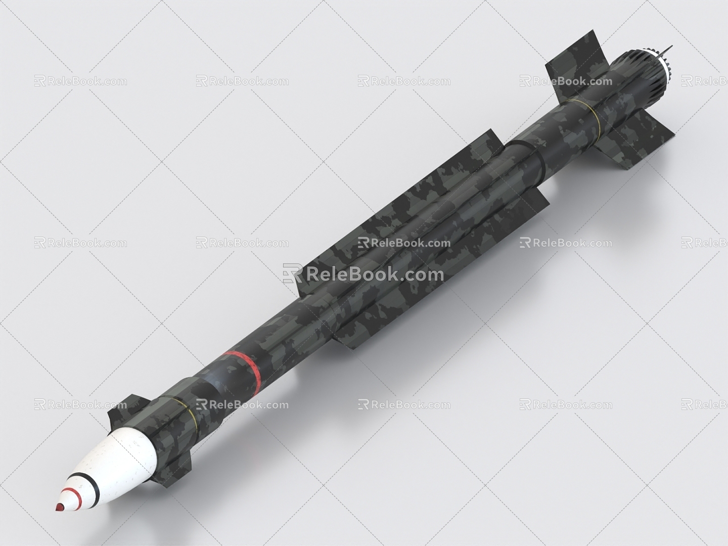 missile torpedo rocket air-to-ground missile anti-ship missile air-defense missile intercontinental missile cruise missile 3d model