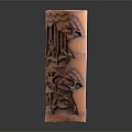 Intricately Carved Wooden Brush Pot With Traditional Scenic Patterns And Cylindrical Shape
