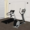 Modern Home Sports Equipment Smart Treadmill And Elliptical Trainer With Digital Displays
