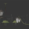 Vintage Lanterns Chandeliers Wall Sconces And Outdoor Lamps With Iron Frames And Glass Shades