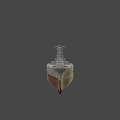 Highly Detailed Warship Model Featuring Gray Hull Red Bottom Superstructure Turrets And Flags