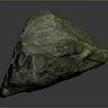 Natural Green Stone and Wood Elements Featuring Textured Surface and Measurement Label