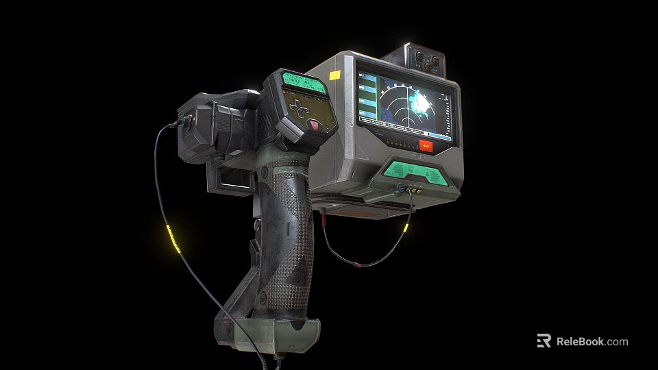 Advanced Handheld Industrial Detection Equipment With Digital Display Screen And Control Panel 3d model 