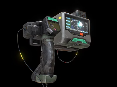 Advanced Handheld Industrial Detection Equipment With Digital Display Screen And Control Panel 3d model