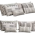 Cream Style Pillow Pillow Sofa Pillow Pillow Fabric Bed Pillow Bay Window Pillow 3d model