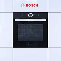 Modern Kitchen Oven Appliance With Black Interior And Control Panel Design Features 3d model