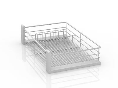 Stainless Steel Kitchen Utensil Organizer Drawer Rack With Multi Layer Design For Kitchen Storage 3d model