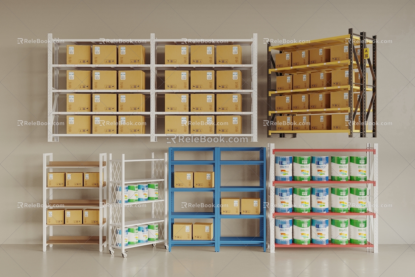 Modern Shelf Express Rack Display Rack Storage Rack Commodity Display Cabinet Supermarket Shelf 3d model